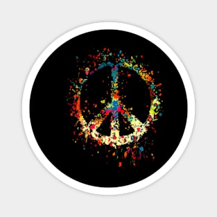 Psychedelic Peace Sign #1 Magnet